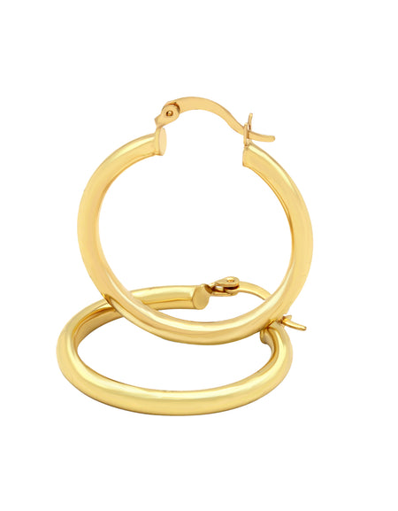 14K Gold Plated Hoop Earrings Women