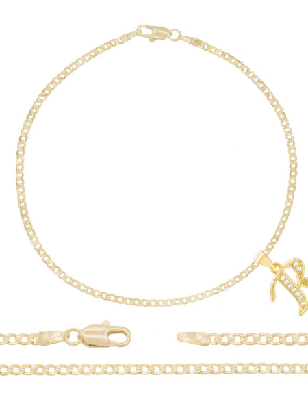 14K Gold Filled Curb Anklet