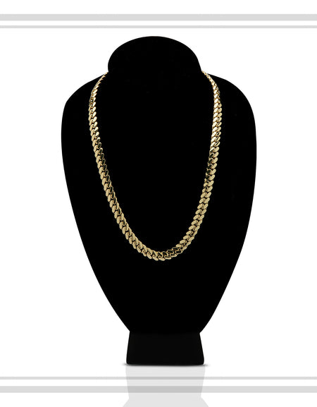 Miami Cuban Link Chain Necklace 14K Gold Premium Plated 10-24 mm Men Jewelry 24 inch