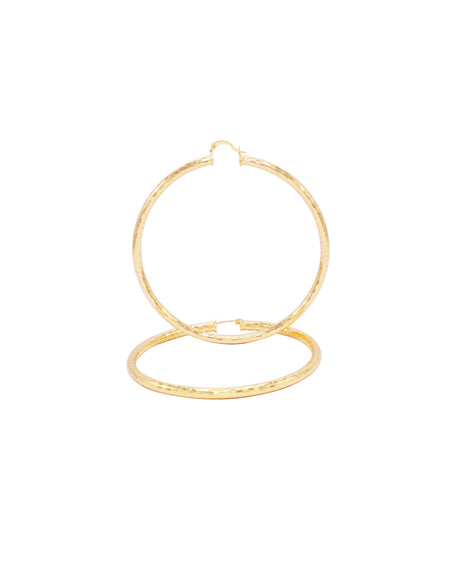 14K Gold-Filled Box Cut Hoop Women Earrings 4 mm Thick 25-80 mm