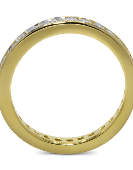 CZ 5mm Round Sterling Silver Gold Plated Crossover Halo Engagement Ring Set