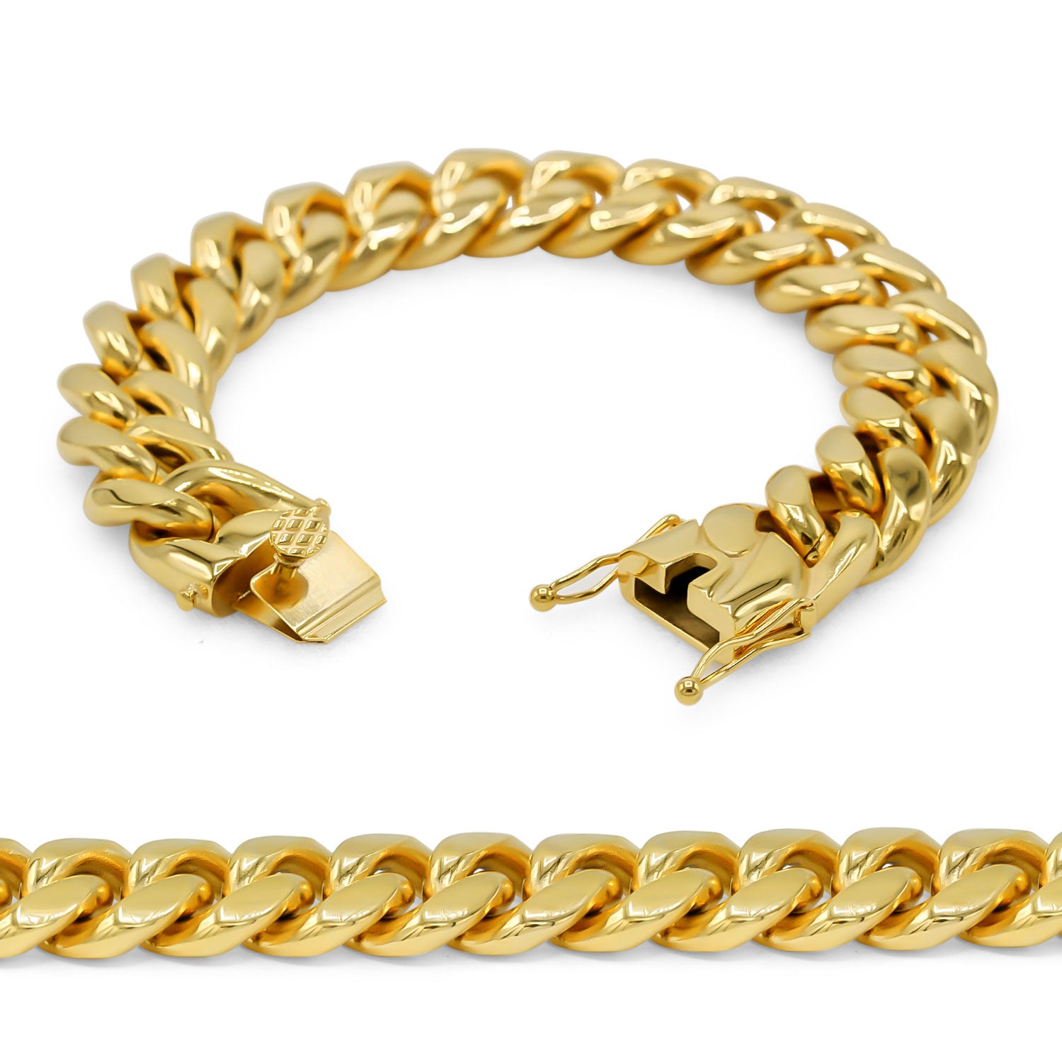 14k Yellow Gold Miami Cuban Link Bracelet 8 ½