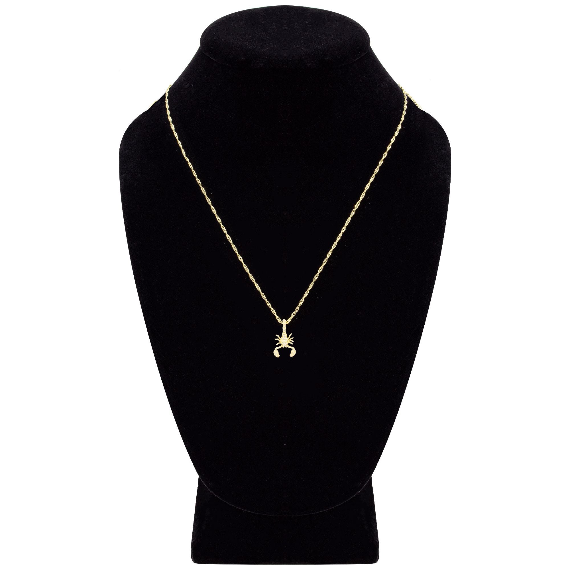 Scorpion Cubic Zirconia Pendant With Necklace Set 14K Gold Filled