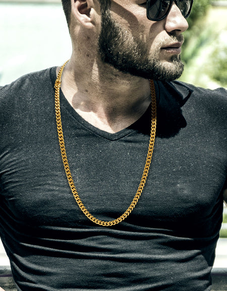 Cuban Link 18K Gold Plated Necklace 30"