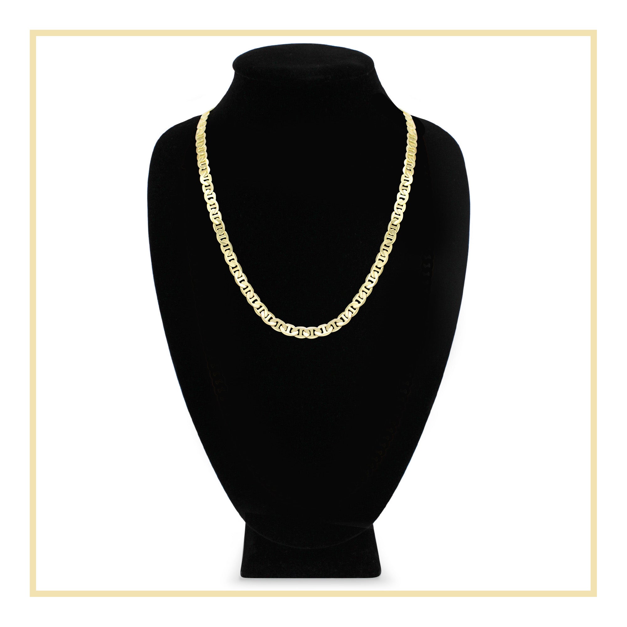 14K Gold Filled Mariner Chain Necklace 24" 6.8 mm