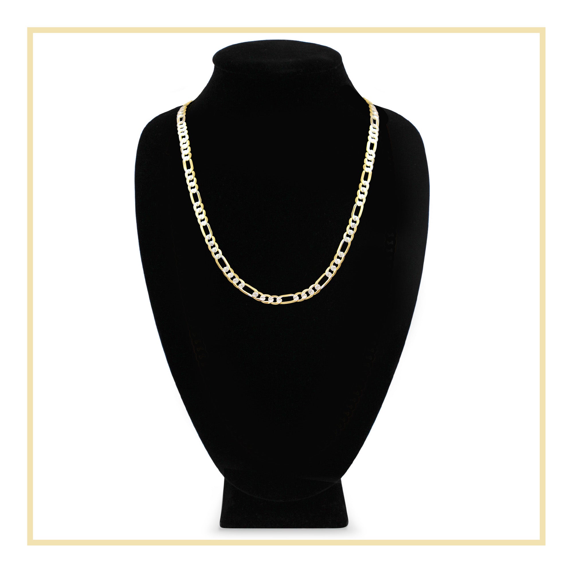 14K Gold Filled Figaro Chain Necklace 24"