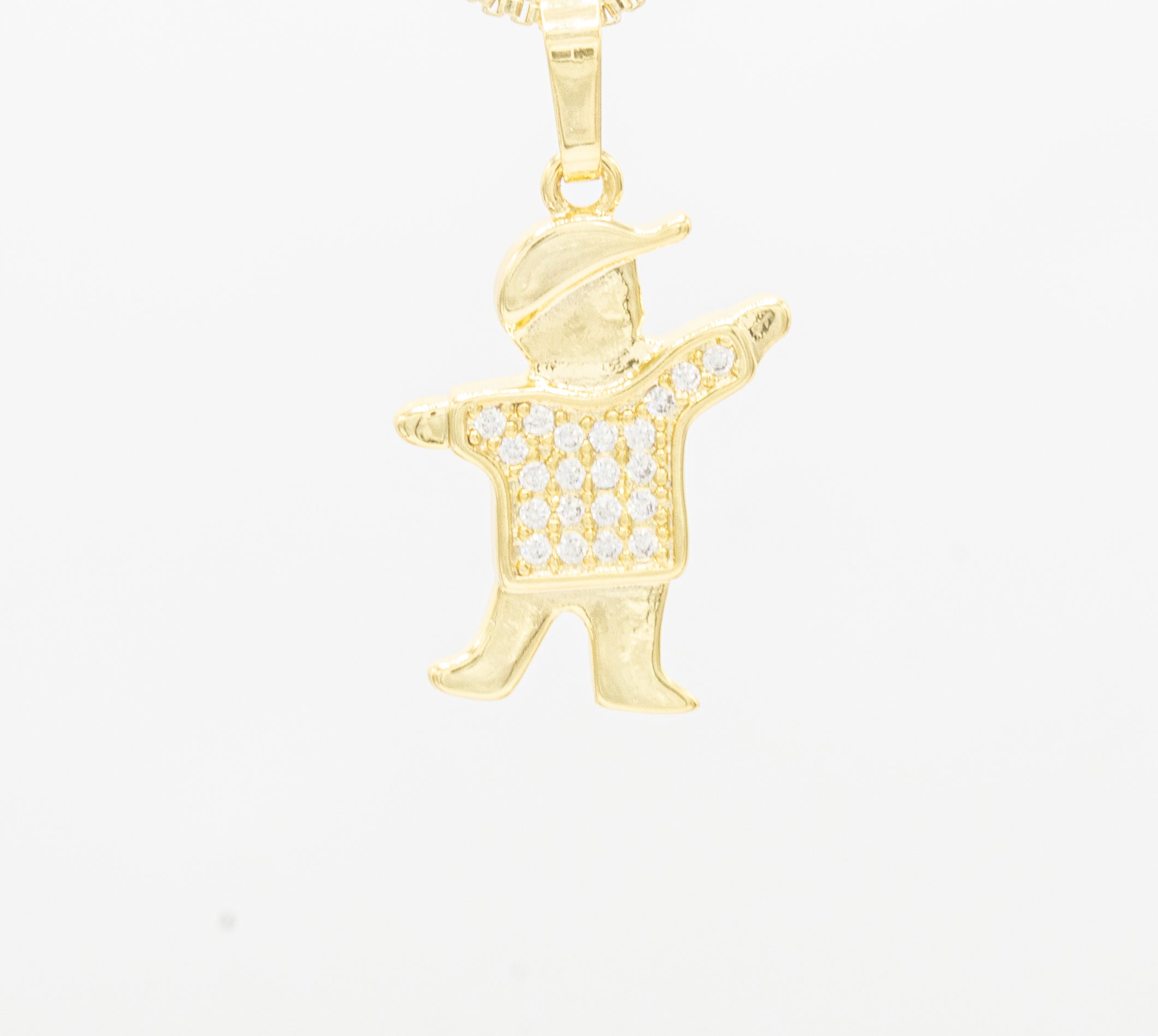 Boy Cubic Zirconia Pendant 14K Gold Filled Women Fashion Jewelry