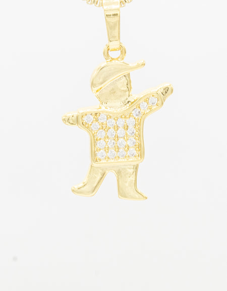 Boy Cubic Zirconia Pendant 14K Gold Filled Women Fashion Jewelry