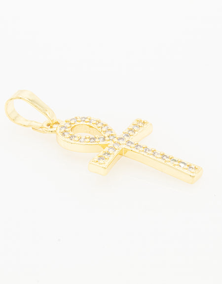 Cubic Zirconia Ankh Cross charm
