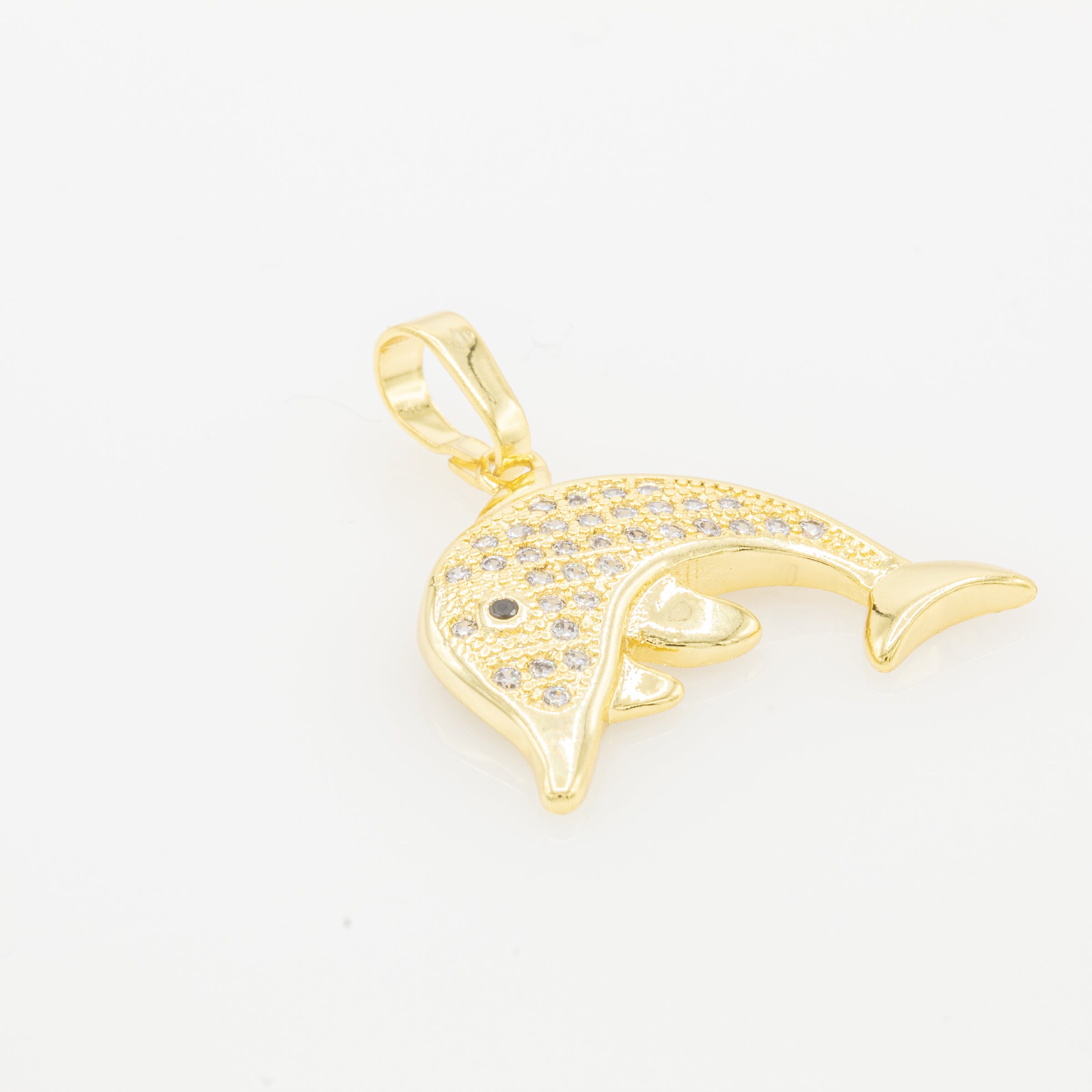 Dolphin Cubic Zirconia Pendant 14K Gold Filled Women Fashion Jewelry