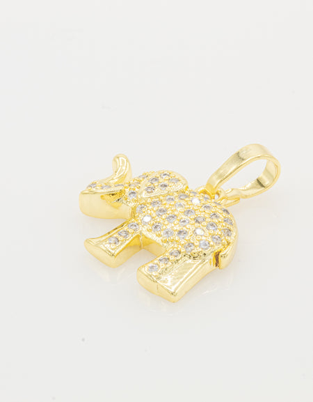 Elephant Cubic Zirconia Pendant 14K Gold Filled Women Fashion Jewelry