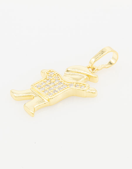 Boy Cubic Zirconia Pendant 14K Gold Filled Women Fashion Jewelry