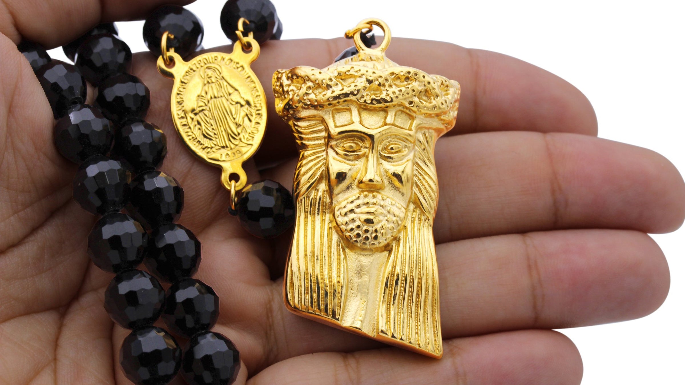 Buy U7Saint Benedict Medal Necklace 18K Gold or 316L Stainless Steel  Christian Sacramental Medal Ward off Evil Protection Jewelry Catholic Gift  for Men Women, Customizable Online at desertcartINDIA