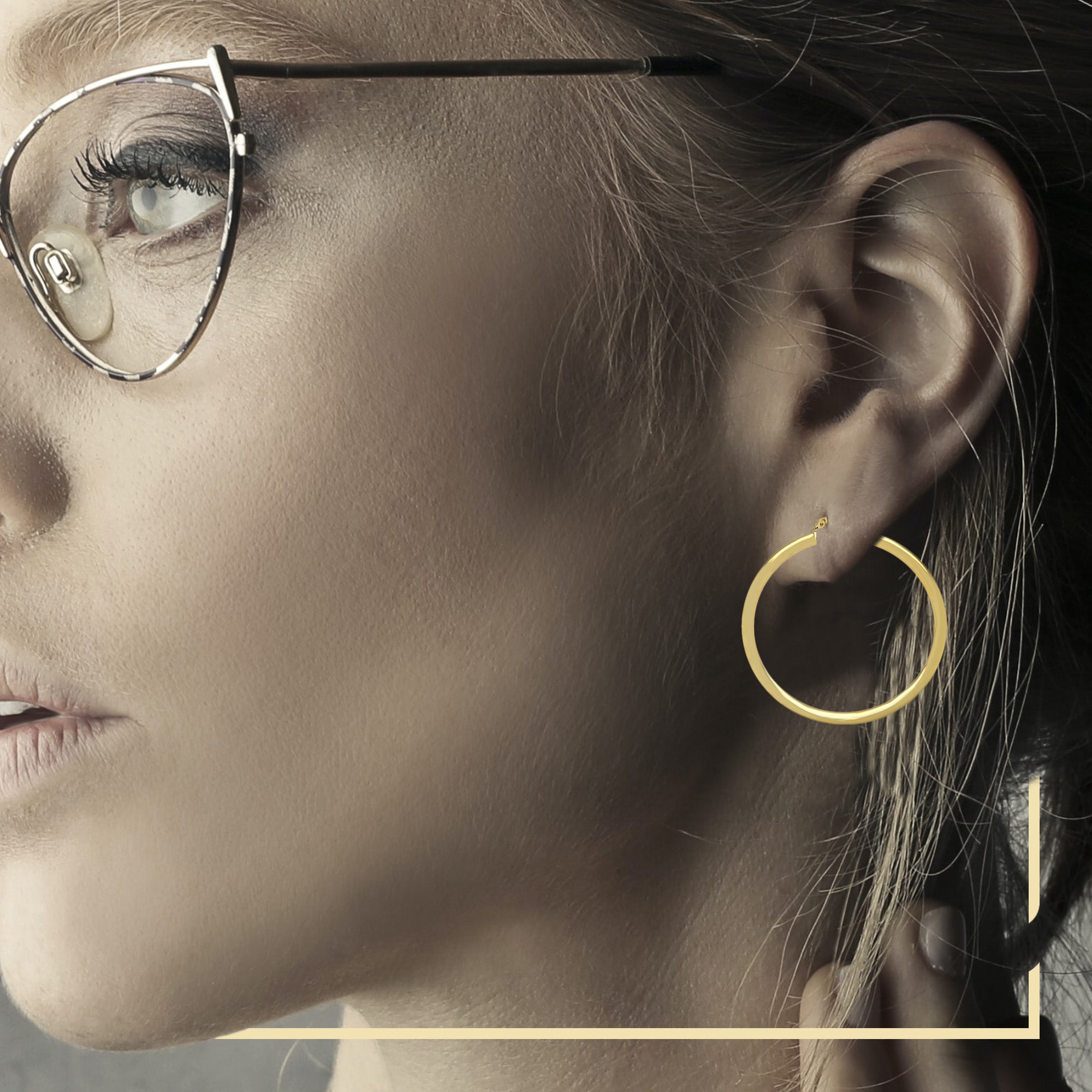 14K Gold Plated Hoops for Women