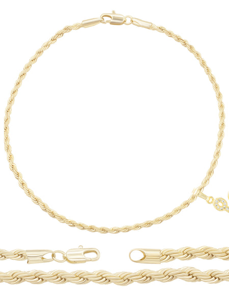 Rope Anklet Scissors Pendant Jewelry Set