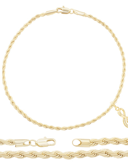 Rope Anklet Music Note Pendant Jewelry Set