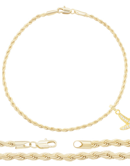 Rope Anklet Starfish Pendant Jewelry Set