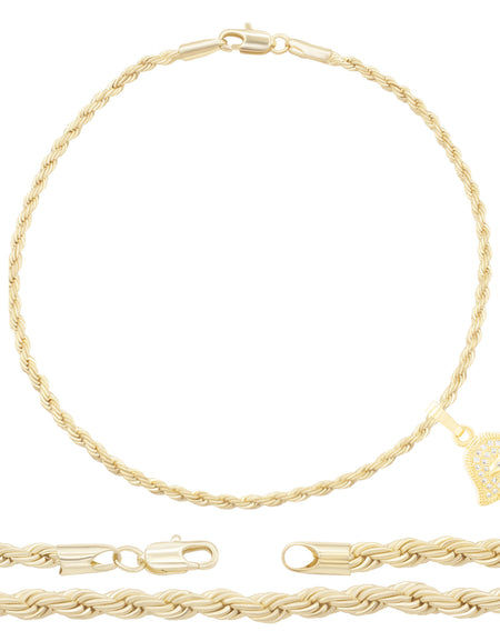 Rope Anklet Hmasa Hand Pendant Jewelry Set