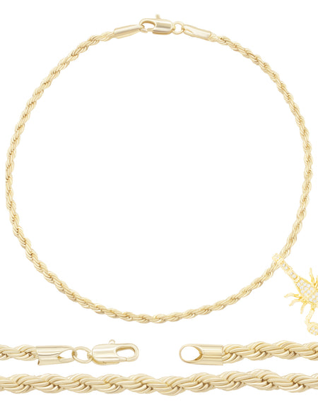 Rope Anklet Scorpion Pendant Jewelry Set