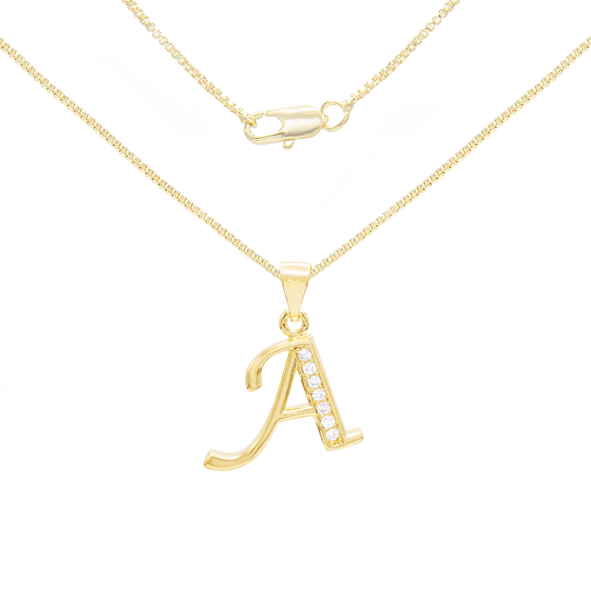Alphabet Charms, CZ Initial Charms, Square Letter Charms for Jewelry Making, Small Letter Pendants, 18K Gold Plated, Nickel Free (P011G) D