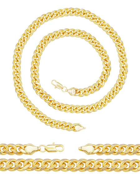 Cuban Link 14K Gold Filled Necklace 24" For Men