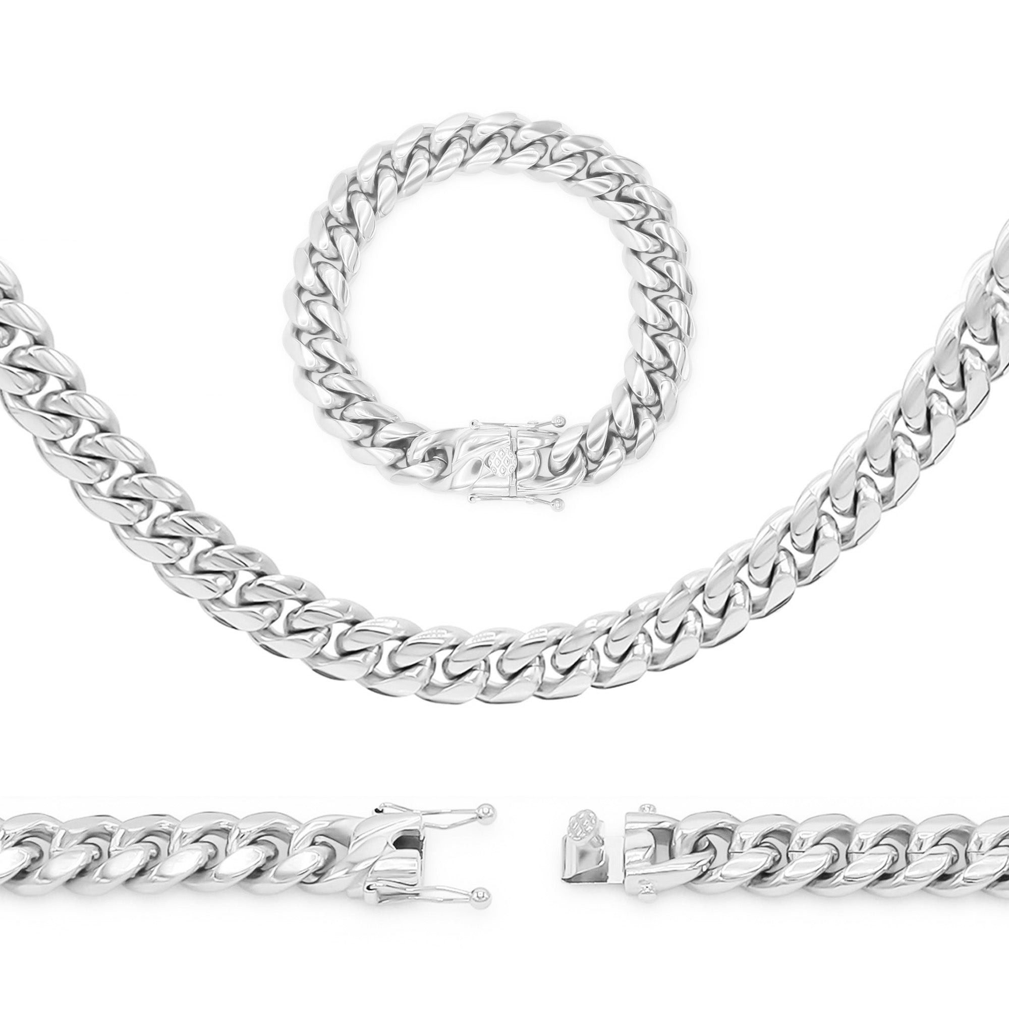 Silver Cuban Link Chain Necklace 30 - Main Image
