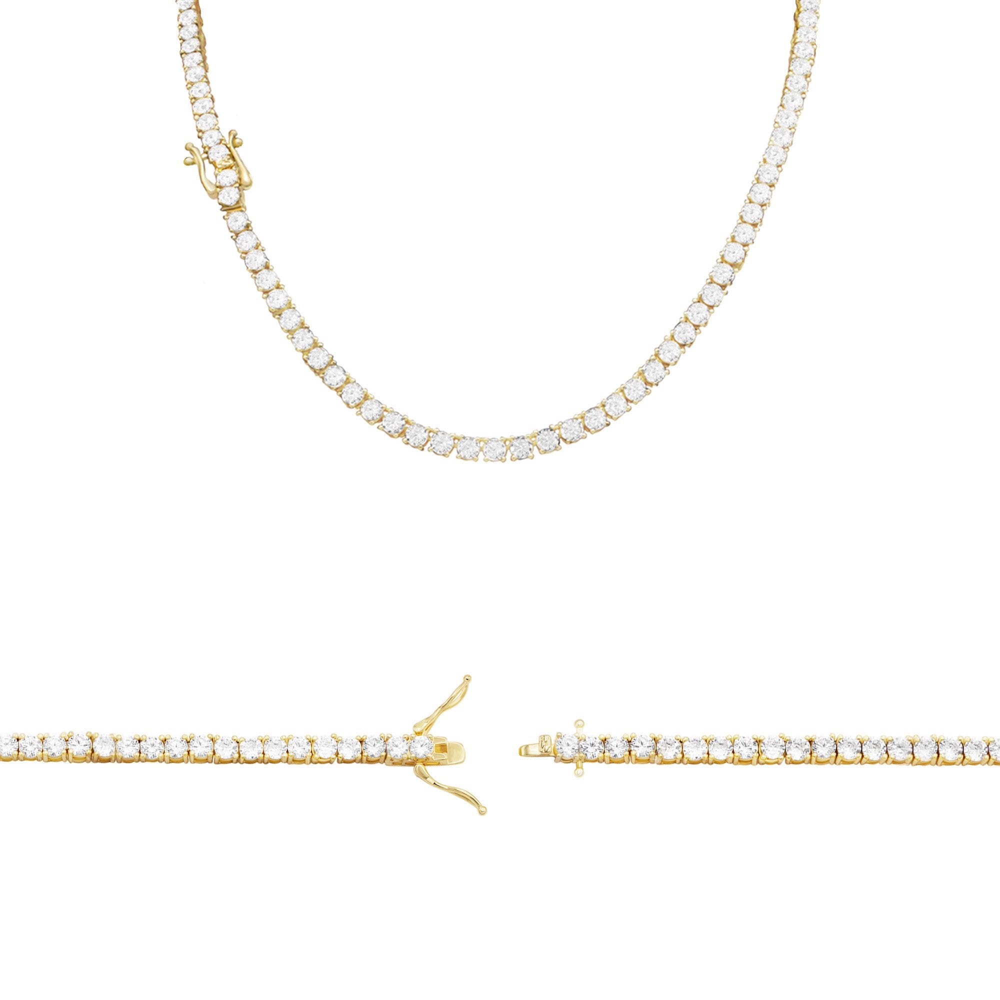 Chelsea Chain Tennis Necklace - The Clear Cut Collection