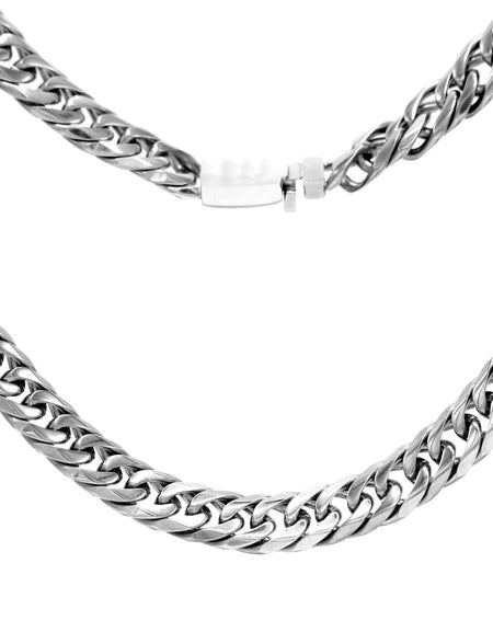Miami Cuban Link Silver Necklace Double Link