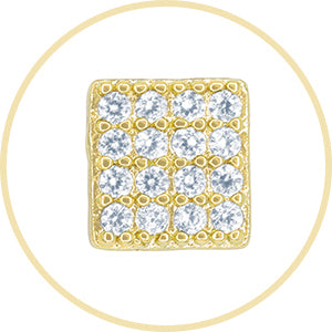【joya❤︎ページ】 Amazon.com: Yellow Shinning Large Carat Princess Square Cut Cubic