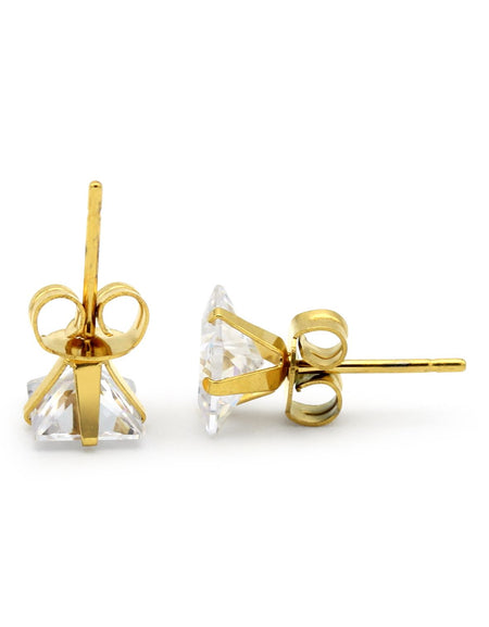 gold square studs