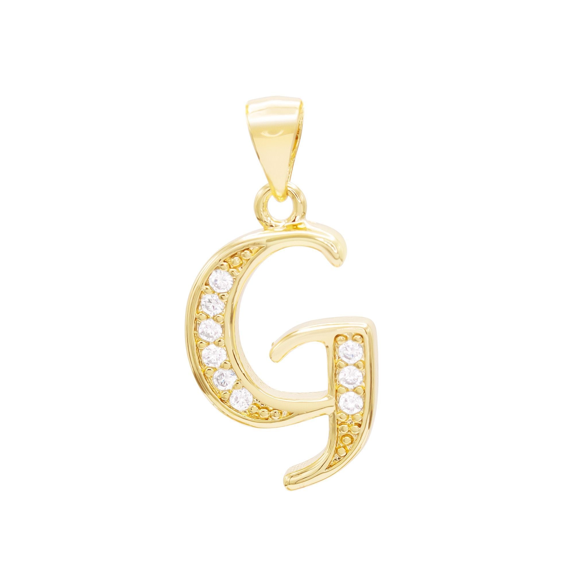 A-Z Initial Letter Pendant 14K Gold Filled Cubic Zirconia Figaro Chain Anklet 10" Set 2.4 mm  Women Jewelry