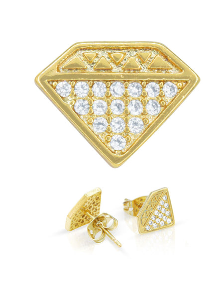 14K gold Filled CZ Diamond Stud Earrings
