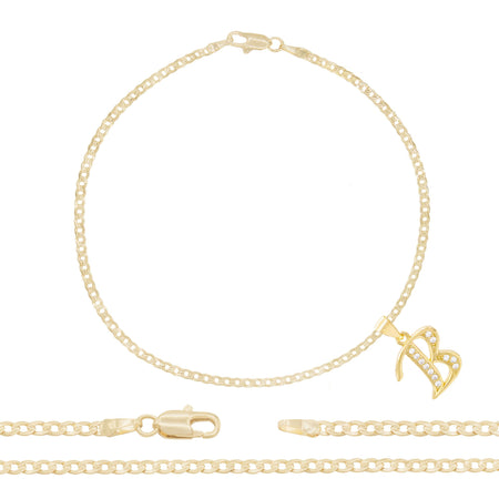14K Gold Filled Curb Anklet