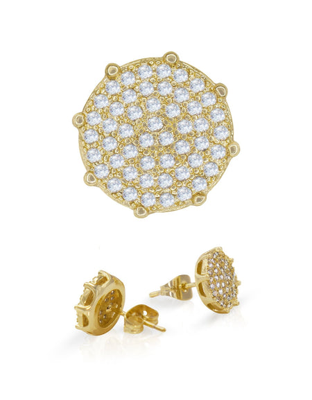14K gold Filled CZ Round Stud Earrings